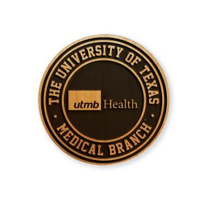 Image of Wood Etched Magnet with UTMB Logo
